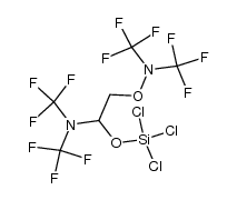 trichloro-[[1-bis(trifluoromethyl)amino-2-bis(trifluoromethyl)amino-oxy]ethoxy]silane结构式