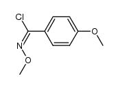 (E)-4-methoxy-O-methylbenzohydroximoyl chloride结构式
