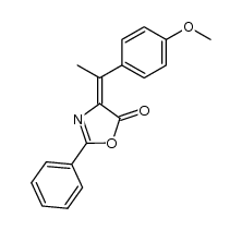 2-phenyl-4-[α-E-p-methoxyphenylethylidene]-5(4H)-oxazolone Structure