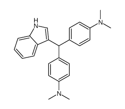 4-[[4-(dimethylamino)phenyl]-(1H-indol-3-yl)methyl]-N,N-dimethylaniline Structure