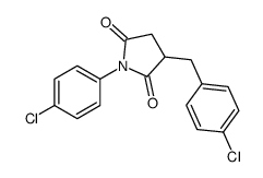 1-(4-chlorophenyl)-3-[(4-chlorophenyl)methyl]pyrrolidine-2,5-dione Structure