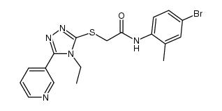 n-(4-bromo-2-methylphenyl)-2-[[4-ethyl-5-(3-pyridinyl)-4h-1,2,4-triazol-3-yl]sulfanyl]acetamide结构式
