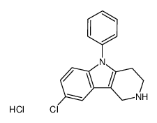 8-Chloro-5-phenyl-2,3,4,5-tetrahydro-1H-pyrido[4,3-b]indole; hydrochloride Structure