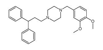 1-[(3,4-dimethoxyphenyl)methyl]-4-(3,3-diphenylpropyl)piperazine结构式