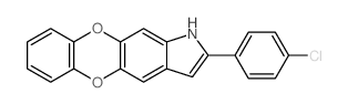 2-(4-chlorophenyl)-1H-[1,4]benzodioxino[3,2-f]indole结构式
