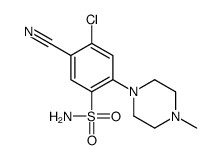 4-chloro-5-cyano-2-(4-methylpiperazin-1-yl)benzenesulfonamide结构式