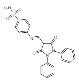 4-((3,5-Dioxo-1,2-diphenyl-pyrazolidin-4-ylmethylene)amino)benzenesulfonamide结构式