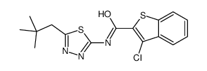 Benzo[b]thiophene-2-carboxamide, 3-chloro-N-[5-(2,2-dimethylpropyl)-1,3,4-thiadiazol-2-yl]- (9CI)结构式
