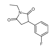 1-ethyl-3-(3-fluorophenyl)pyrrolidine-2,5-dione Structure