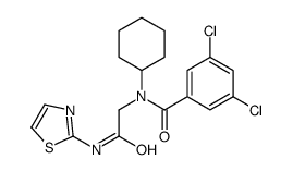 3,5-dichloro-N-cyclohexyl-N-[2-oxo-2-(1,3-thiazol-2-ylamino)ethyl]benzamide Structure