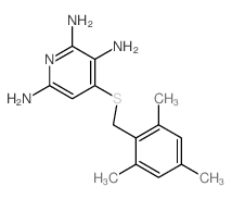 2,3,6-Pyridinetriamine, 4-[[(2,4,6-trimethylphenyl)methyl]thio]-结构式