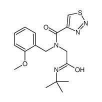 1,2,3-Thiadiazole-4-carboxamide,N-[2-[(1,1-dimethylethyl)amino]-2-oxoethyl]-N-[(2-methoxyphenyl)methyl]-(9CI) picture