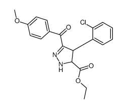 ethyl 4-(2-chlorophenyl)-3-(4-methoxybenzoyl)-4,5-dihydro-1H-pyrazole-5-carboxylate结构式