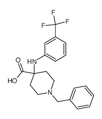 1-benzyl-4-(3-trifluoromethyl-anilino)-piperidine-4-carboxylic acid结构式