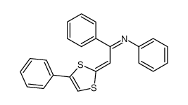 N,1-diphenyl-2-(4-phenyl-1,3-dithiol-2-ylidene)ethanimine结构式