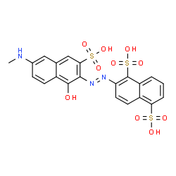 2-[[1-hydroxy-6-(methylamino)-3-sulpho-2-naphthyl]azo]naphthalene-1,5-disulphonic acid Structure
