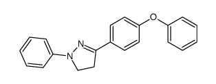 5-(4-phenoxyphenyl)-2-phenyl-3,4-dihydropyrazole结构式