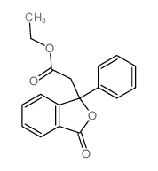 Ethyl (3-oxo-1-phenyl-1,3-dihydro-2-benzofuran-1-yl)acetate结构式