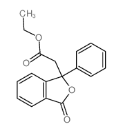 Ethyl (3-oxo-1-phenyl-1,3-dihydro-2-benzofuran-1-yl)acetate structure