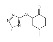 1-methyl-3-(2H-tetrazol-5-ylsulfanyl)piperidin-4-one结构式