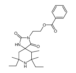 3-(2-benzoyloxy-ethyl)-7,9-diethyl-6,7,9-trimethyl-1,3,8-triaza-spiro[4.5]decane-2,4-dione结构式