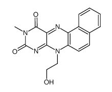 7-(2-hydroxy-ethyl)-10-methyl-7H-naphtho[1,2-g]pteridine-9,11-dione结构式