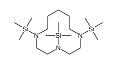 [1,7-bis(trimethylsilyl)-1,4,7-triazacyclododec-4-yl]-trimethylsilane结构式