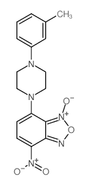 7-(4-(m-TOLYL)-1-PIPERAZINYL)-4-NITRO-BENZOFURAZAN-1-OXIDE结构式