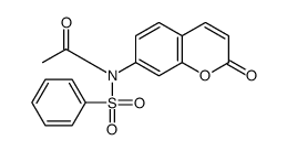 N-(benzenesulfonyl)-N-(2-oxochromen-7-yl)acetamide Structure