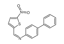 1-(5-nitrothiophen-2-yl)-N-(4-phenylphenyl)methanimine Structure