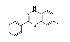 6-fluoro-3-phenyl-1H-4,1,2-benzothiadiazine Structure