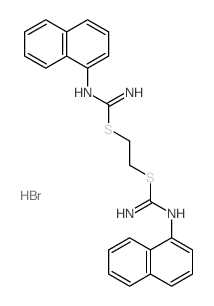 N-naphthalen-1-yl-1-[2-(N-naphthalen-1-ylcarbamimidoyl)sulfanylethylsulfanyl]methanimidamide结构式
