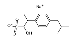 sodium 1-hydroxy-2-(4-isobutylphenyl)propane-1-sulfonate结构式