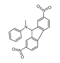 N-methyl-2,7-dinitro-N-phenyl-9H-fluoren-9-amine结构式