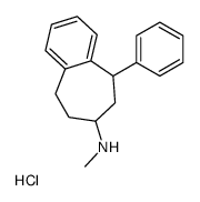 N-methyl-5-phenyl-6,7,8,9-tetrahydro-5H-benzo[7]annulen-7-amine,hydrochloride结构式