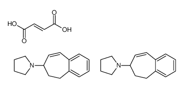 (E)-but-2-enedioic acid,1-(8,9-dihydro-7H-benzo[7]annulen-7-yl)pyrrolidine Structure
