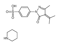 4-[4,5-dihydro-4-isopropylidene-3-methyl-5-oxo-1H-pyrazol-1-yl]benzenesulphonic acid, compound with piperidine (1:1) Structure