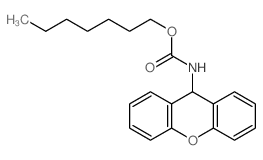 heptyl N-(9H-xanthen-9-yl)carbamate Structure