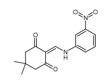 5,5-dimethyl-2-(((3-nitrophenyl)amino)methylene)cyclohexane-1,3-dione Structure