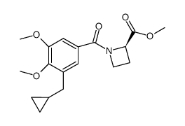 1-(3-cyclopropylmethyl-4,5-dimethoxybenzoyl)azetidine-2R-carboxylic acid methyl ester Structure