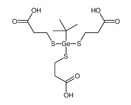 3-[tert-butyl-bis(2-carboxyethylsulfanyl)germyl]sulfanylpropanoic acid Structure