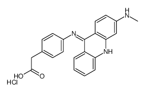 2-[4-[[3-(methylamino)acridin-9-yl]amino]phenyl]acetic acid,hydrochloride Structure