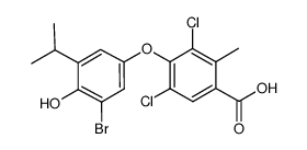 3,5-dichloro-2-methyl-4-(3-bromo-4-hydroxy-5-isopropylphenoxy)-benzoic acid Structure