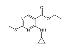 Ethyl 4-(cyclopropylamino)-2-(methylthio)pyrimidine-5-carboxylate structure