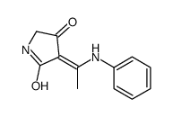 3-(1-anilinoethylidene)pyrrolidine-2,4-dione结构式