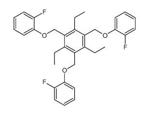 1,3,5-triethyl-2,4,6-tris[(2-fluorophenoxy)methyl]benzene Structure
