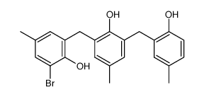2-(3-bromo-2-hydroxy-5-methyl-benzyl)-6-(2-hydroxy-5-methyl-benzyl)-4-methyl-phenol Structure