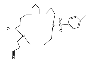13-Aza-13-tosyl-16-[(2-cyanoethyl)amino]hexadecanoic acid lactam Structure
