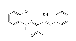 2-[(2-methoxyphenyl)hydrazinylidene]-3-oxo-N-phenylbutanethioamide结构式