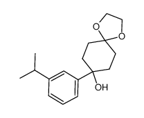8-(3-isopropylphenyl)-1,4-dioxa-spiro[4.5]decane-8-alcohol结构式